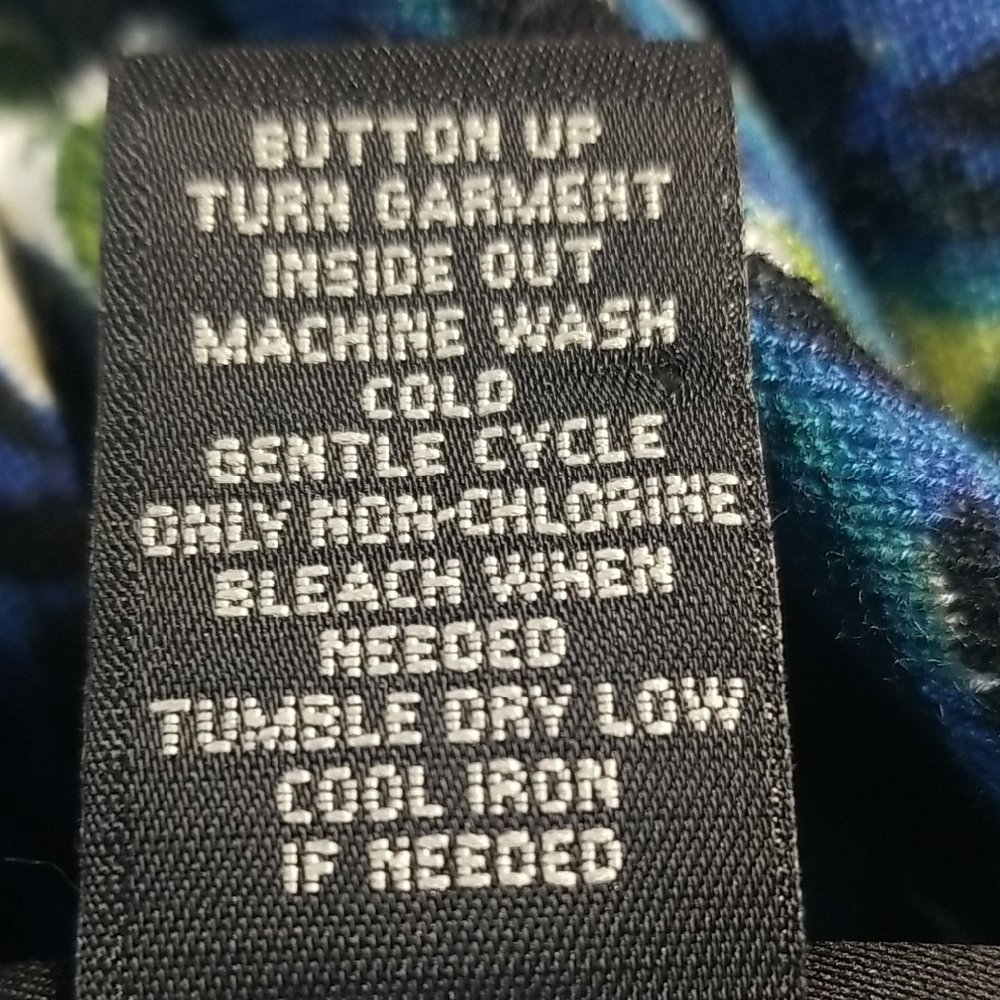 Lane Bryant Blue and Green Patterned Cardigan - Picture 5 of 6